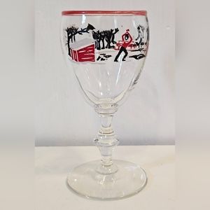 Vintage Libbey Currier & Ives 4oz winter scene stemware 4oz replacement